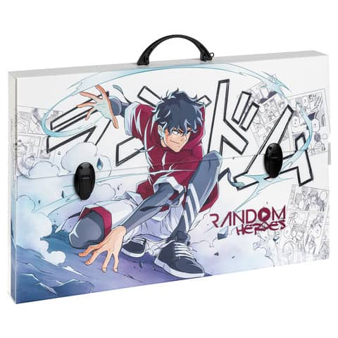 Valigetta in PPL Favorit con stampa Manga - 56,5x36,5x5,5 cm - soggetti assortiti - 400182745